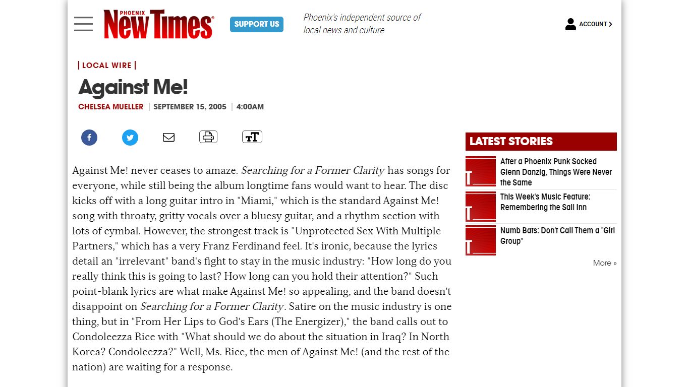 Against Me! | Music | Phoenix | Phoenix New Times | The Leading ...