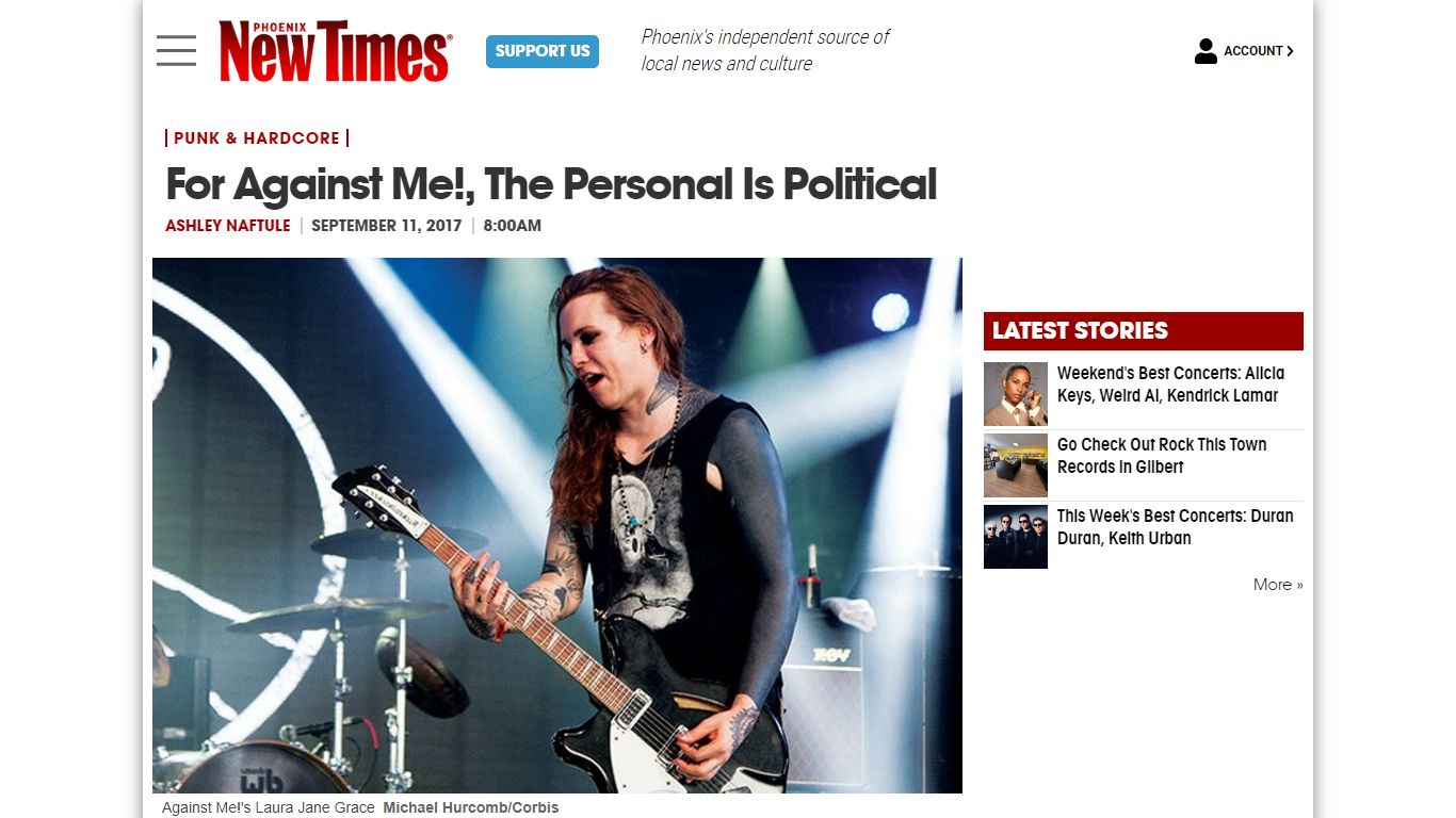 For Against Me!, The Personal Is Political - Phoenix New Times